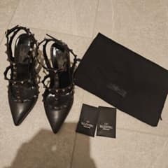 Valentino スタッズ ハイヒール ブラック40 VALENTINO スタッズ付きハイヒール ブラック - メルカリ