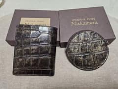[Retail Price 110,000 yen] Nakamura Crocodile Bi-fold Wallet Set JRA