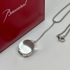美品】【バカラ】タンタシオン ネックレス クリア クリスタル シルバー 