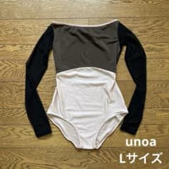 一度のみ着用】ウノア unoa 長袖 レオタード Lサイズ - メルカリ