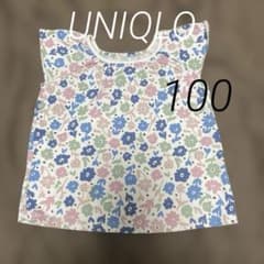 【訳あり】ユニクロ　UNIQLO AIRism 花柄 Tシャツ 100のサムネイル