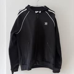 adidas ブラック ジップアップジャージのサムネイル