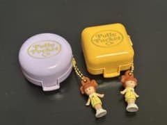 ポーリーポケット ミニチュアチャーム 2個セット パープル イエロー ガチャのサムネイル