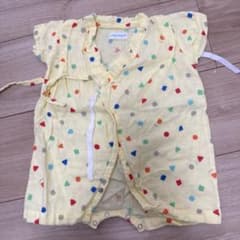 ミキハウス 甚平 ロンパース イエロー60-70✴︎美品✴︎のサムネイル