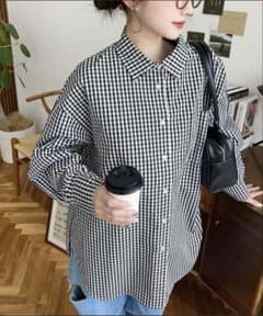 チェック柄 長袖シャツ Mのサムネイル