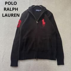 美品 ポロラルフローレン ドライバーズニット ビッグポニー ダブル
