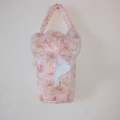 【新品】壁掛け 花柄ティッシュボックスカバーのサムネイル