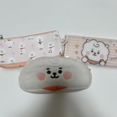 BT21 RJ 펜 케이스 클리어 멀티 케이스 양말 세트