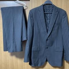 H*0様 HILTON ストライプ スーツ セットLサイズのサムネイル