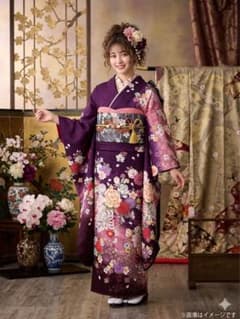 振り袖 フルセット 成人式 金彩加工 刺繍入り 銀通し 長尺袋帯 916 