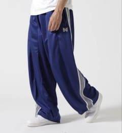 Needles 24ss トラックパンツ ヒザデル H.D ロイヤルブルー S - メルカリ
