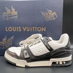 ルイヴィトン LVトレイナーライン スニーカー モノグラム デニム 26.5