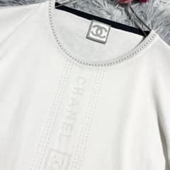 CHANEL ココマーク 半袖 コットン ニット バイカラー 42 - メルカリ