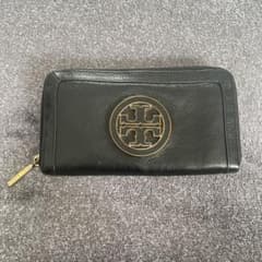 TORY BURCH 長財布 ブラック ラウンドファスナー - メルカリ