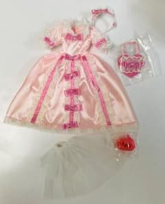 旧タカラ　ナイスジェニーのドレスと小物（ピンク）のサムネイル