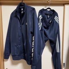 adidas ジャージ L ネイビー　上下セットのサムネイル