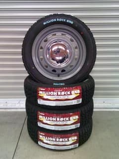 送料込☆ミリオンロック☆155/65R14☆ホワイトレター☆N-VAN・ウェイク 