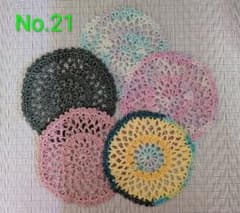 ハンドメイド かぎ針編み ドイリー 5枚セットのサムネイル