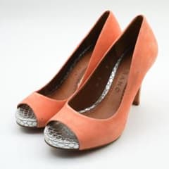 CARRANO US4 22.0 スエードパンプス サーモンピンク/LD119