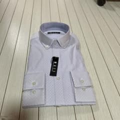 M A J I 薄紫 ドット柄 ボタンダウン長袖シャツのサムネイル