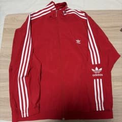 大幅値下げ！adidas トラックジャケット レッドのサムネイル