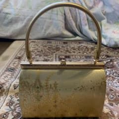 ゴールド装飾円筒形和装用バッグのサムネイル