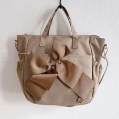 エムズグレイシー リボン トートバッグ ハンドバッグ ショルダーバッグ