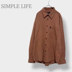 【SIMPLE LIFE シンプルライフ】シャツ　長袖　チェック柄　メンズ　L