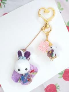 うさぎ 新春 キーホルダーのサムネイル
