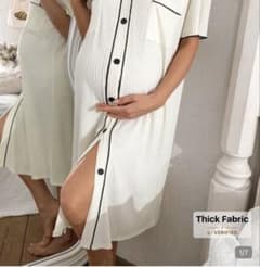 マタニティ 授乳服 前開き ワンピース ルームウェアのサムネイル