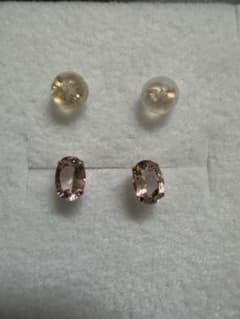 K18ピンクゴールド モルガナイト合計0.82ct - メルカリ