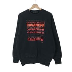 SAVANDER プルオーバースウェットトレーナー　クルーネック　ブラック
