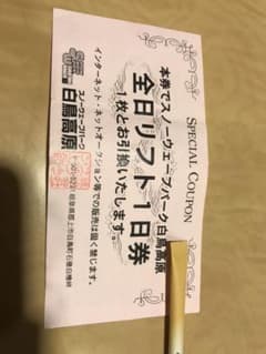 スノーウェーブパーク 白鳥高原スキー場リフト券のサムネイル