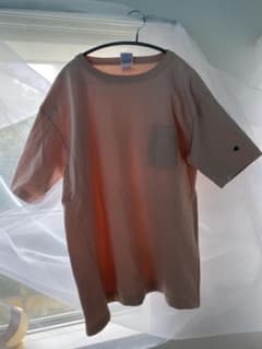 Champion T1011 淡いピンク ポケットTシャツ Lサイズのサムネイル