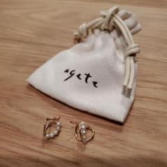 nightsale!!付属品全てあり！ agete 10Kパールピアスのサムネイル