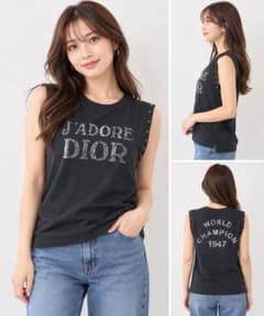 美品 JADORE クリスチャンディオール ロゴ タンクトップ トロッター柄