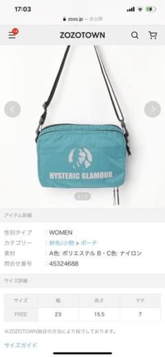 最終値下げヒステリックグラマーショルダーバッグのサムネイル