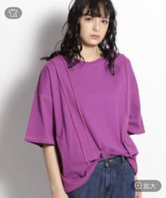 【超美品】配色ステッチビッグTシャツのサムネイル