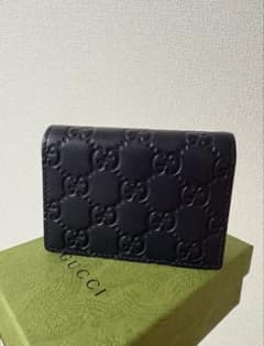GUCCI 名刺入れ ネイビー - メルカリ