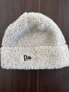 New Era ボア ニット帽 アイボリーのサムネイル