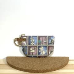 ハンドメイド]NEW‼︎ま〜るいミニフラットポーチ ／ユキエモン④