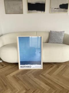 Rothko 青いアートポスター 木製フレーム付きのサムネイル