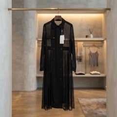 【新品タグ付】jouetie ジュエティ シースルートレンチコート ブラック M