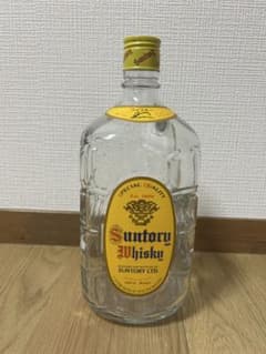 サントリーウイスキー取っ手付きガラスボトル角瓶 空瓶1920ml☆カラ瓶