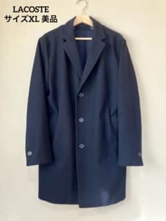 【LACOSTE】ラコステ チェスターコート ネイビー XL メルトン LACOSTE】ラコステ チェスターコート ネイビー XL メルトン - メルカリ