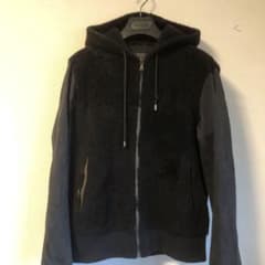 ニールバレット シープスキンムートン✖️スウェット パーカー黒XXS 