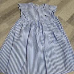 POLO Baby ストライプ柄 フリル 半袖ワンピース 100cmのサムネイル