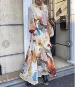 【タグあり】Ameri vintage インクアートドレスのサムネイル