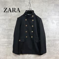ZARA ザラ MANTECO ナポレオンコート 金ボタン 黒 26 - メルカリ