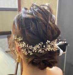 小枝ヘッドドレス 結婚式 ウエディング ブライダル ヘアアクセサリーのサムネイル